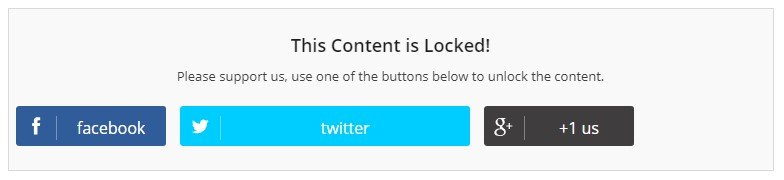 Super Social Content Locker